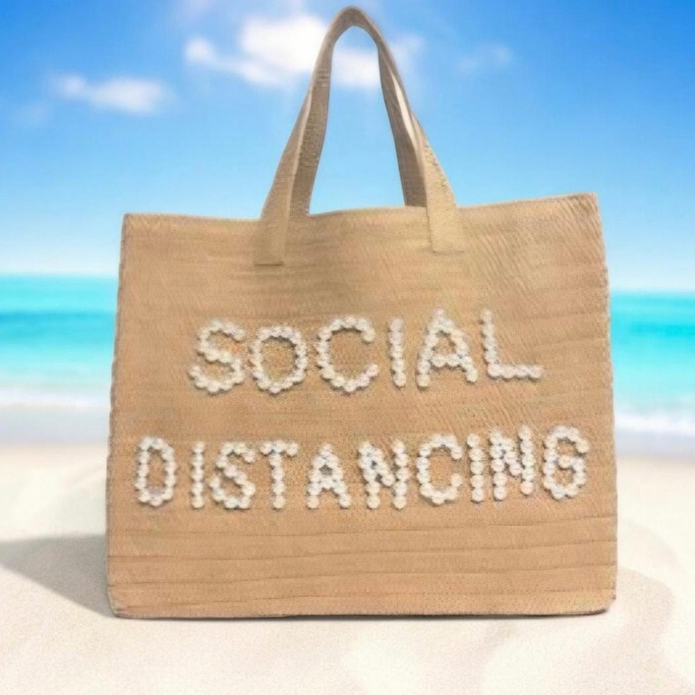 Btb (Beyond The Beach) Los Angeles Social Distancing Straw Tote